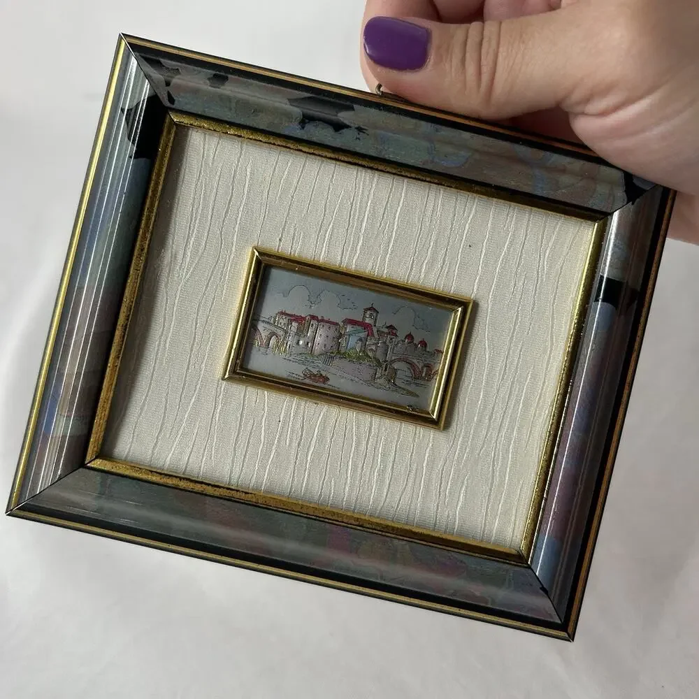 Silver Series Creazioni Artistiche Franciacorta Relief Art Framed 5”x4.5”